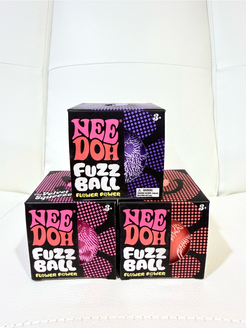 Needoh Fuzz Ball Flower Power 3x